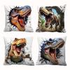 1/4pcs Dinosaur-Printed Pillowcases for Vivid Bedroom Decor Sofa cushion cover home bedroom room decoration