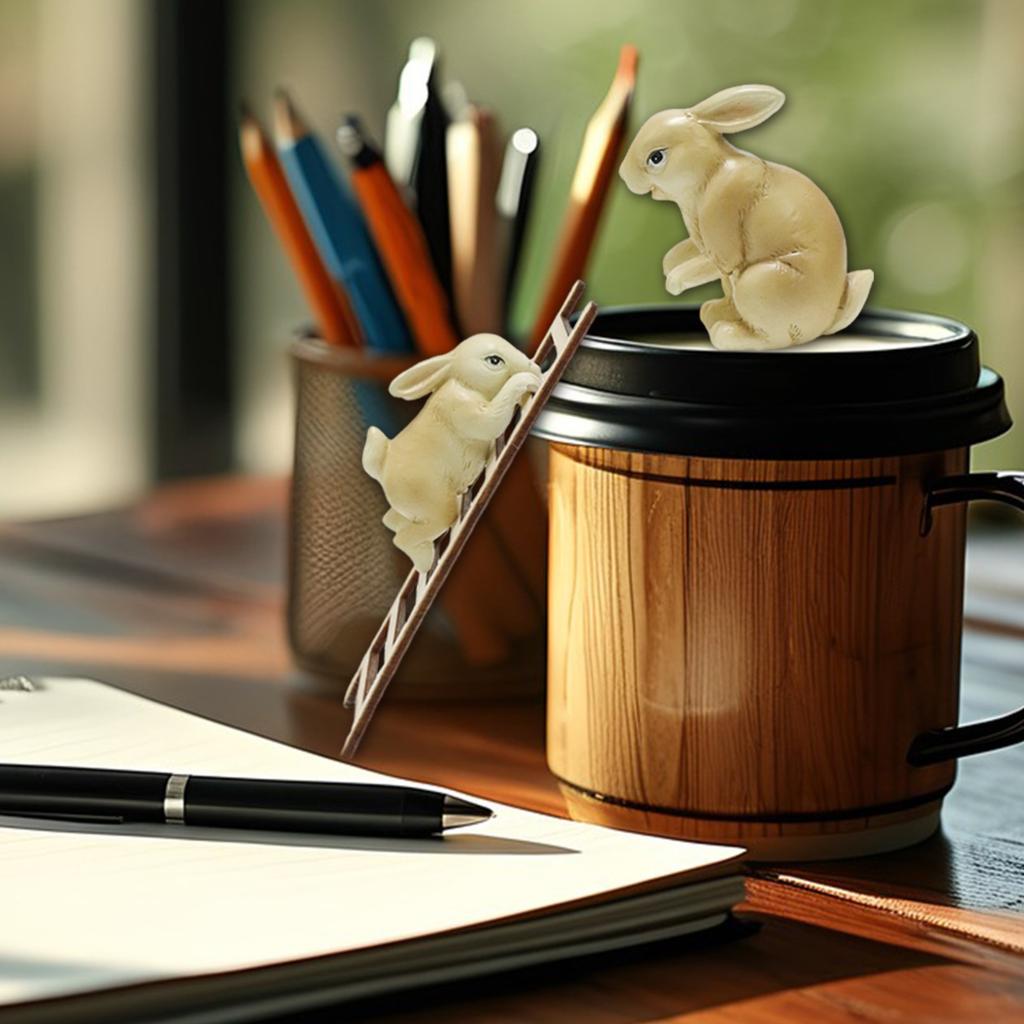 Миниатюрная статуэтка, украшение для цветочного горшка, симпатичные аксессуары для цветочного горшка, статуэтка из смолы, подходит для террасы, двора, украшения