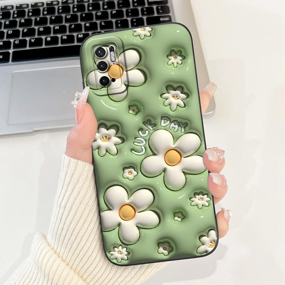 For Xiaomi Redmi Note 10 5G Case 6.5" Colorful Flowers Cartoon Painted Cover Soft Phone Case For Redmi Note 10 Note10 5G Bumper