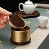 Ebony Solid Wood Coaster Heat Resistant Wood Round Mat Home Ornaments Tea Cup Holder Office