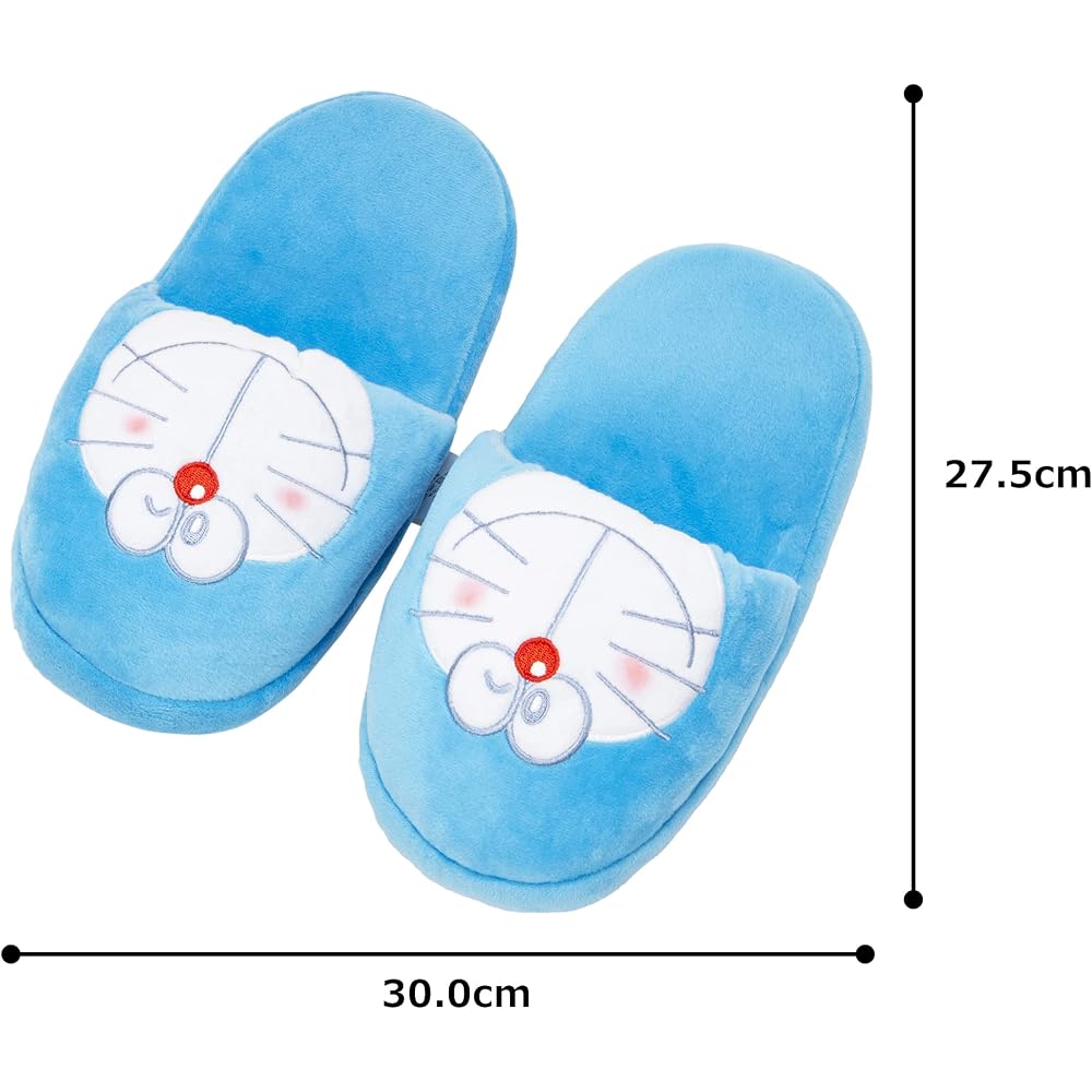 MORIPiLO Doraemon Plush Slippers Indoor Room Shoes 23-25cm Blue Character Design