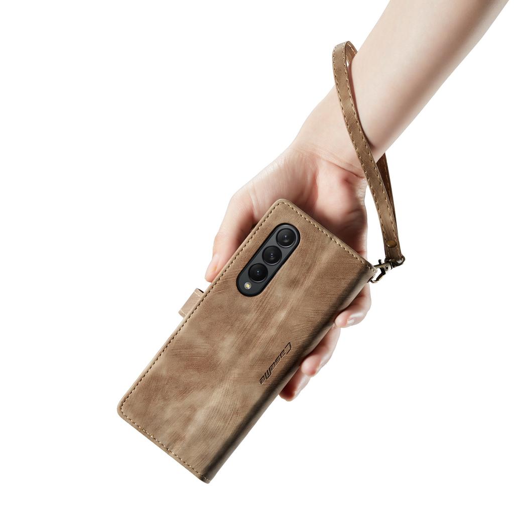 Portable Flip Leather Wallet Cover Case For Samsung Galaxy Z Fold 4 Fold4 Fold 3 5g Fold3 Card Pocket Mobile Phone Bag