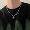 Necklace Star Moon Pendant Necklace Men's Punk Black Zircon Necklace Men's Necklace Jewelry Gift