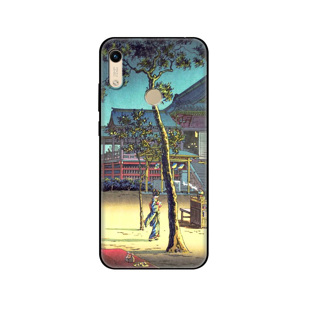Черный чехол из ТПУ для Huawei Honor 8a Prime 8s Prime 9 Lite honor 9A 9C 9X Premium 9x Pro 9S чехол в японском стиле Art