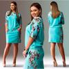 New Plus Size Women's Mid-Sleeve Floral Dress