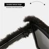 UV400 Square Frame Ladies Shades Plush Sunglasses Ladies Sexy Shades Punk Sun Glasses Soft Fur