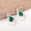 Green Onyx Gemstone Jewelry, 925 Solid Sterling Silver Earrings, Handmade Gorgeous Silver Jewelry For Wedding Gift