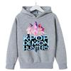 K-pop Demon Girls Fashion Casual Sweatshirt Movie New Kids K-Pop Demon Hunters Hooded Tops Toddler Girl Clothes Hunters Hoodie