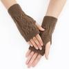 Solid Color Half Finger Gloves Soft Fingerless Gloves Fashion Half Finger Mitten  Unisex