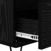 Sideboard with Drawers Black Oak Effect 40 x 35 x 70 cm