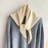 British Korean Style Niche Wool Knitted Triangular Scarf Women Headscarf Knitted Scarf Multi-functional Warm Knitted Scarf