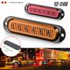 12V 24V Red Yellow White 6 LED Side Marker Warning Lights Signal Light Clearance Fog Lamp For Truck Trailer Caravans Boat RV Car