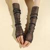 Mesh Yarn Sunscreen Arm Sleeves Arm Cover Long Fingerless Gloves Summer Lace Gloves Outdoor Sports