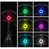 Q1 Rear Bike Light 7 Color LED Strobe + USB-C - USB-A Cable - Black