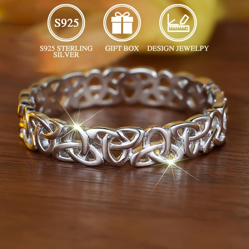 Elegant 925 Sterling Silver Knot Ring - Classic and Timeless Design Suitable for Parties and Banquets Elegant Ring | Durable Jewelry