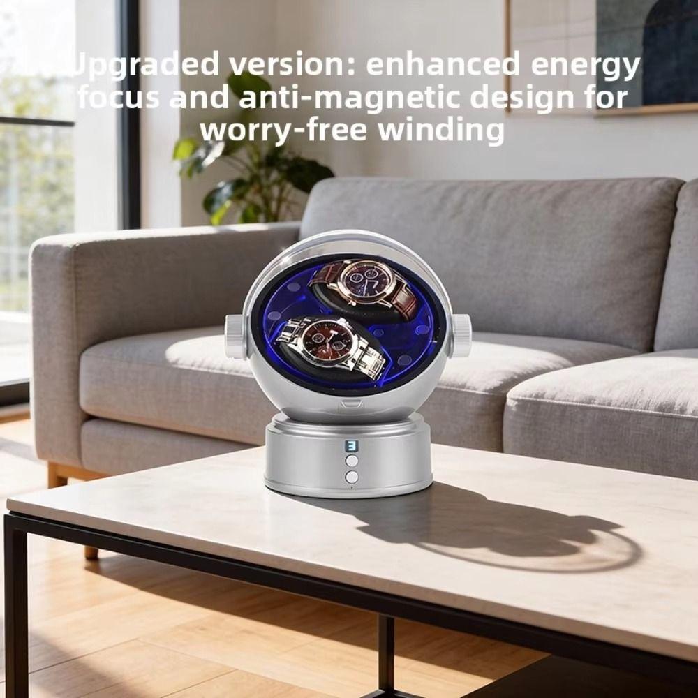 Space Style Digital Double Watch Winder Luxury Mechanical Watch Winder Watch Box Display Storage