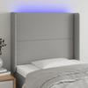 VidaXL LED Headboard Bedroom Furniture Single Bed Accessory Headboard Interior Light Grey 3123890