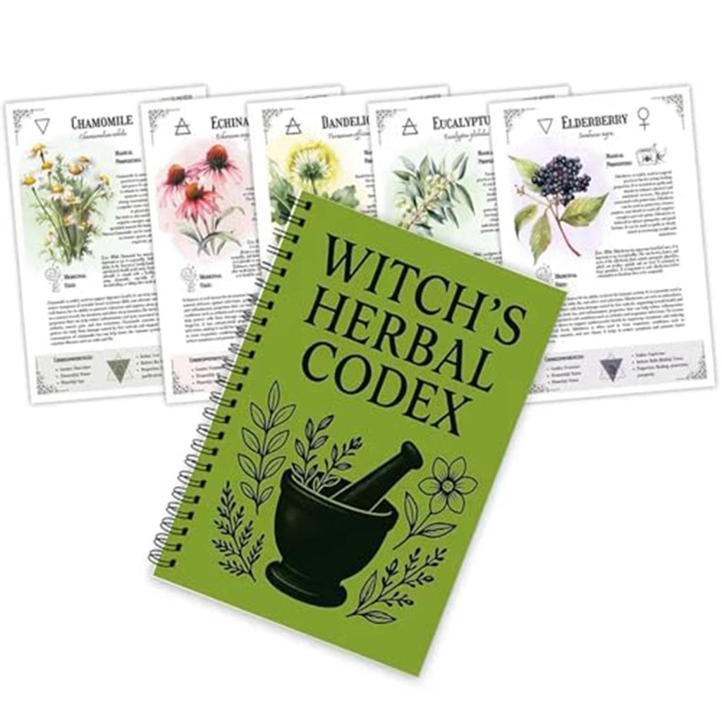 Witch's Herbal Notebook - Old Spiral Binding Plant Diary