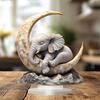Acrylic Desk Ornament Of An Elephant Sleeping On The Moon For Home Decoration