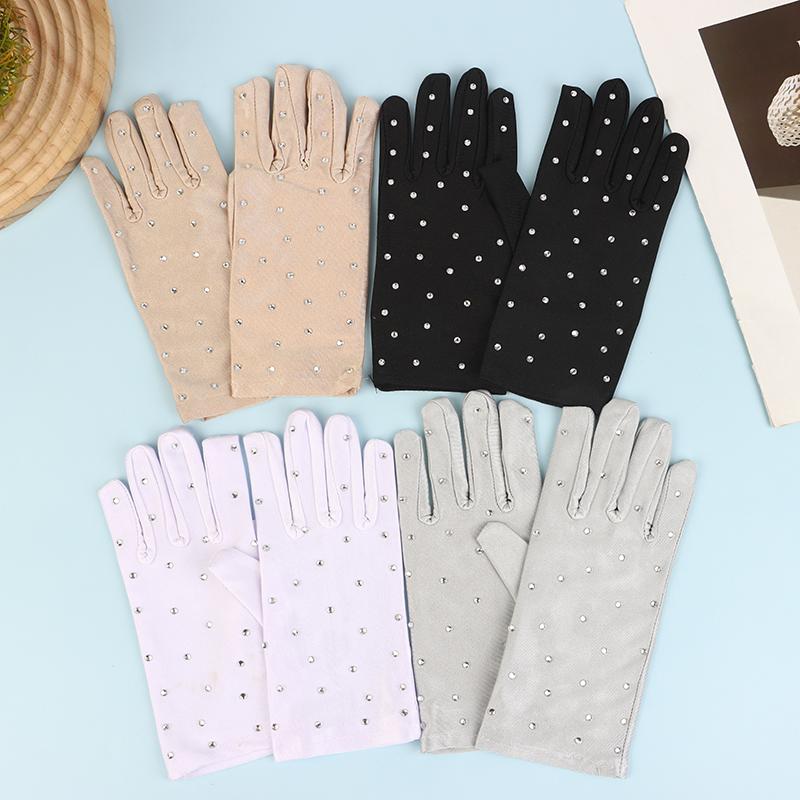 1 пара блестящих перчаток-митенок для фигурного катания, моющиеся перчатки, быстросохнущие, для взрослых, для выступлений