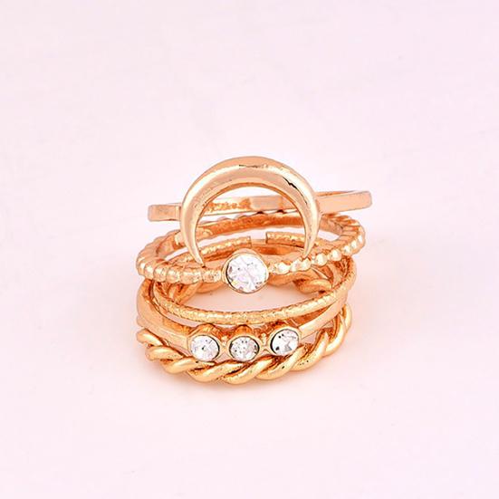 5 шт. винтажный комплект колец на палец с костяшкой луны в богемном стиле, регулируемые суставные украшения