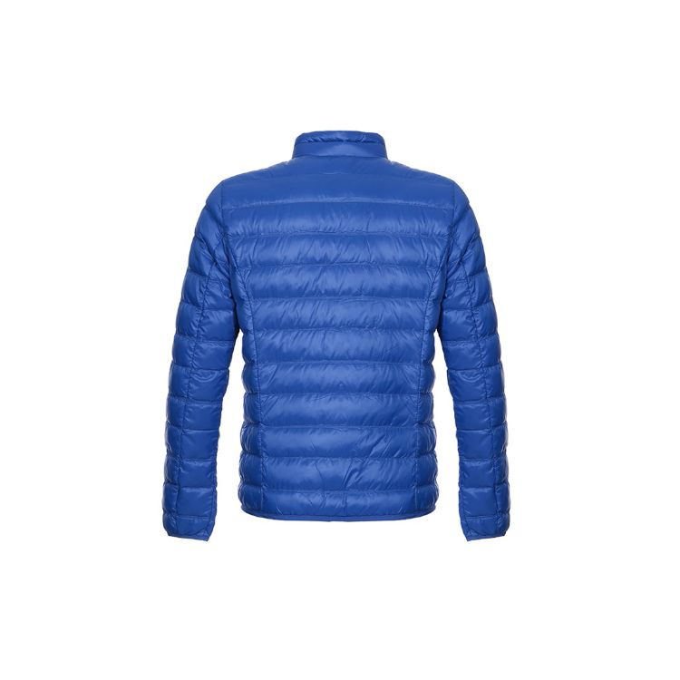 Emporio Armani EA7 Теплая легкая мужская куртка-пуховик с длинным рукавом, воротником-стойкой и молнией, с принтом букв, синяя 8NPB01-PN29Z-1598