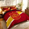 Spain National Football Team Pattern Bedding Quilt Set  Home Decoration  Gift (1 * duvet cover + 2 * pillowcase  without core)