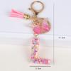 Розовый брелок с пайетками, подвеска с буквой, серьги-шармы