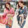 Spring, Autumn and Winter Cotton and Linen Scarf, Double-sided Long Thickened Women's Large Shawl