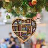 New Acrylic Decorations Book Lovers Heart Librarian Decorations Car Hangers Home Decor