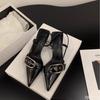 Women's French Baotou Sandals New Spring Summer Style Pointed Luxury High Heels Single Shoes Platform Sandals Zapatos De Mujer