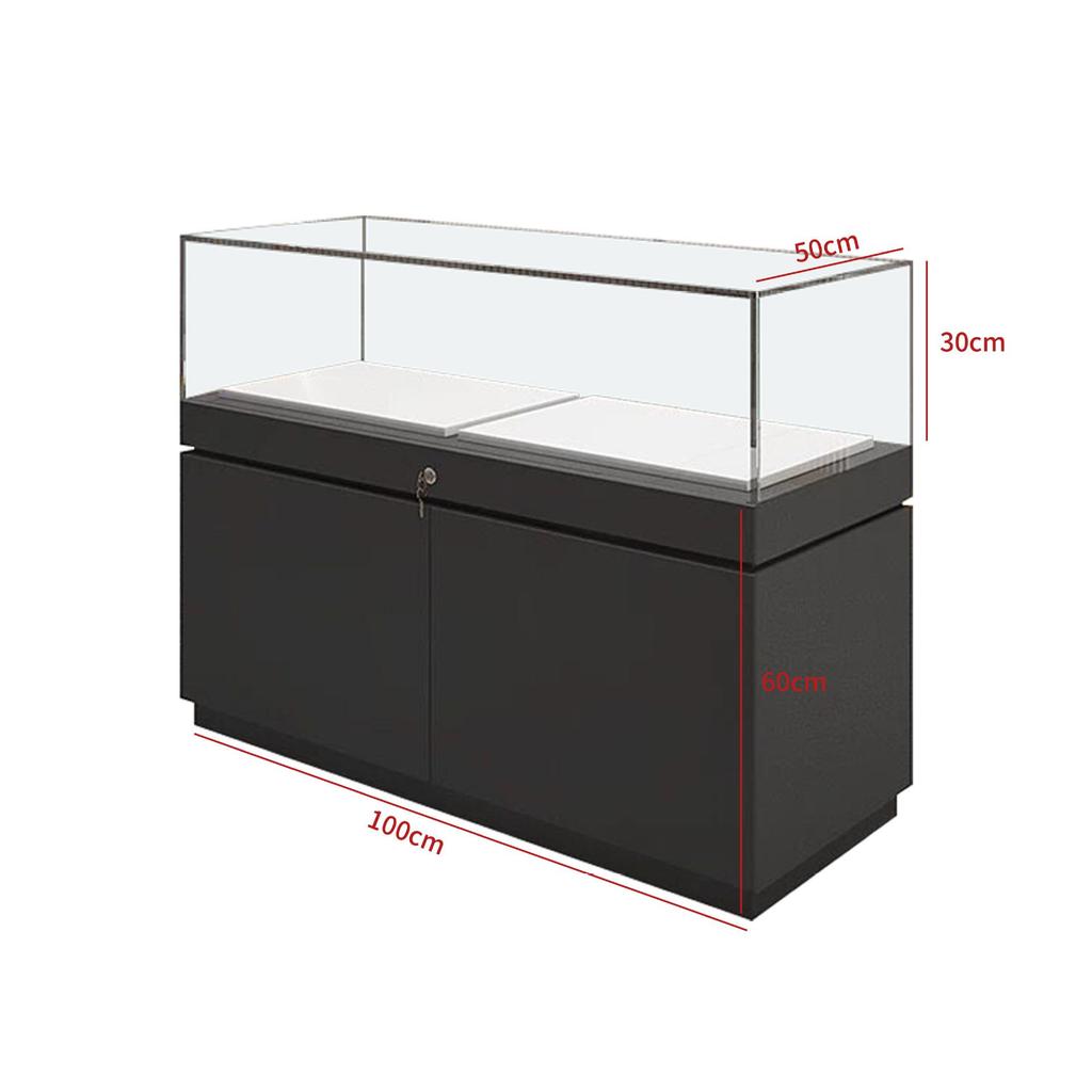 Tempered Glass Display Cabinet for Jewelry & Museum Relics - Dustproof Stand for Shopping Malls & Specialty Stores