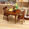 1Set 1:12 Dollhouse Miniature Tables Chairs Dining Table Kitchen Model Decor Toy Doll House Accessories