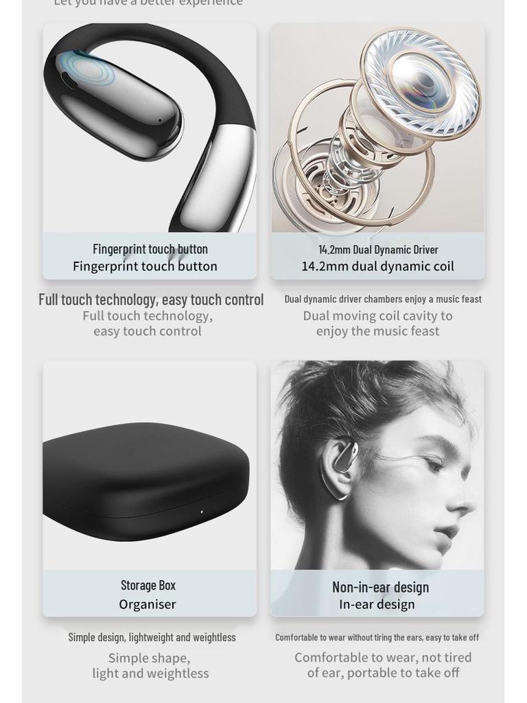 Беспроводные Bluetooth-наушники с зажимом OWS