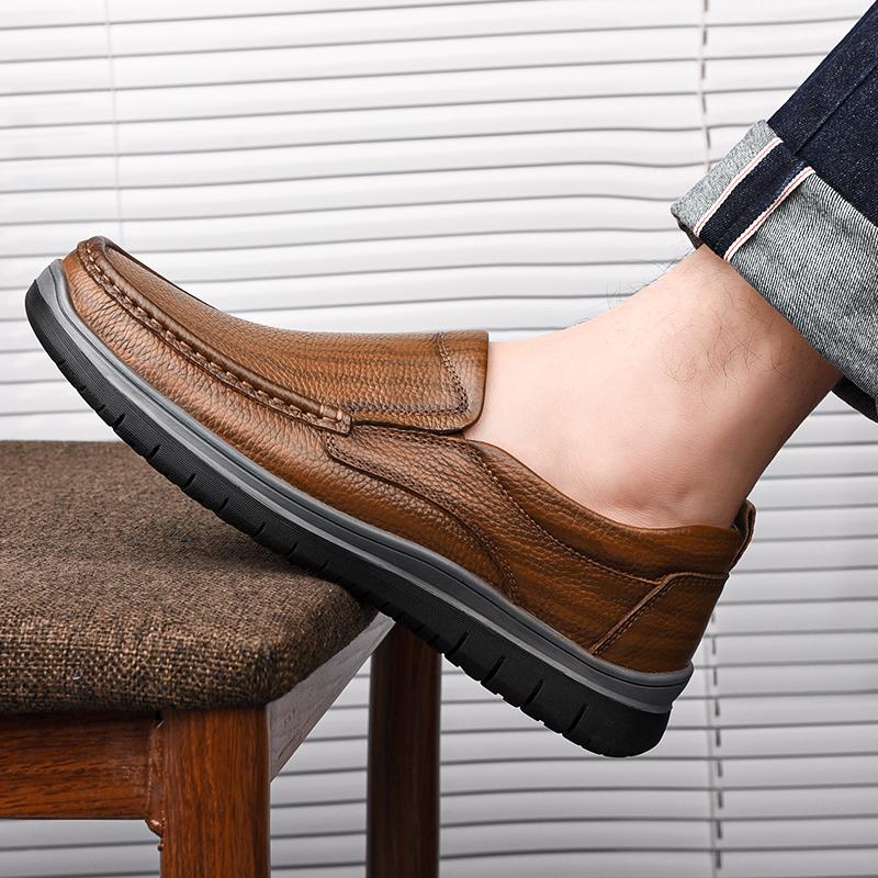 Повседневная обувь из воловьей кожи с верхним слоем, обувь из натуральной кожи, мужская деловая обувь из коровьей кожи, мужская кожаная обувь в британском стиле