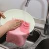 Living Absorbent Scouring Pad Kitchen Supplies Washing Towel Cleaning Cloth Dishcloth Cleaning Rags