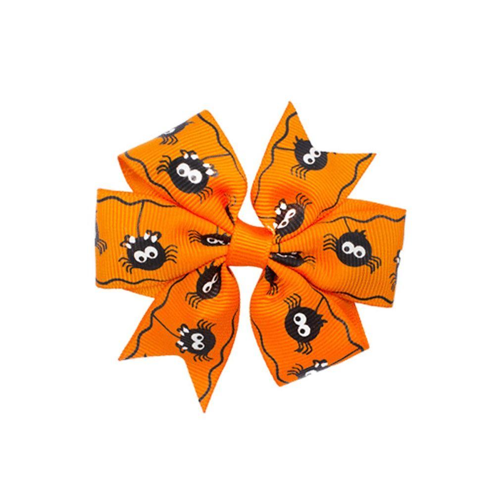 Заколка для волос в виде тыквы и летучей мыши-скелета, заколка-уточка, смешной бант на Хэллоуин, заколка для волос, косплей