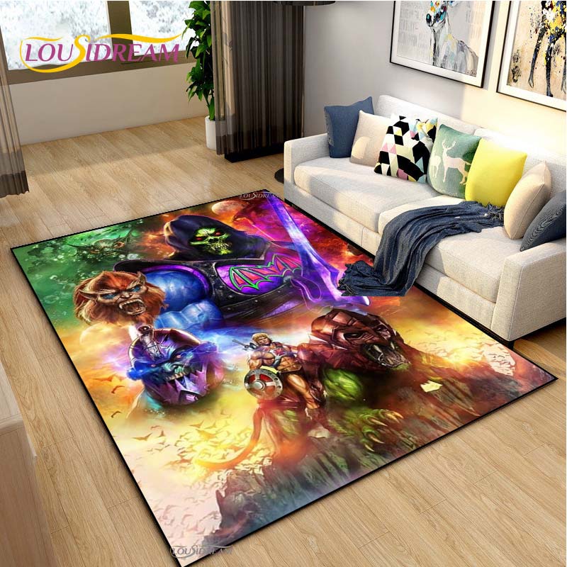 He-man masters Cartoon Carpet for Living Room Bedroom Rug Kitchen Kids Door Unslip Floor Mat Birthday gift photography props Rug