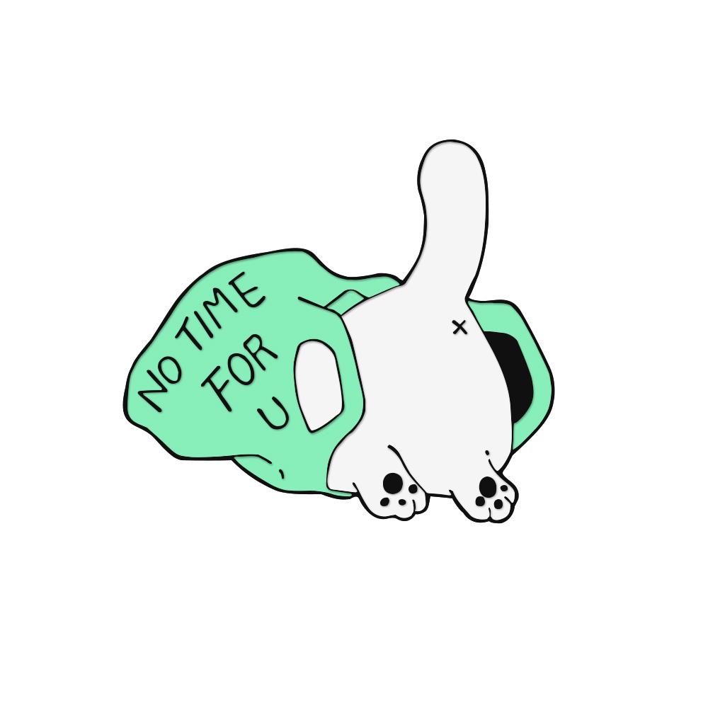 Панк Эмалевые значки с черными кошками и ножом Модные милые броши с животными Мультяшные значки на лацкан Значки Ювелирные изделия Подарки для друзей