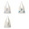 Large Capacity Crochet Tote Bag Solid Color Knitting Handbag Fashion Woven Shoulder Bag  Beach