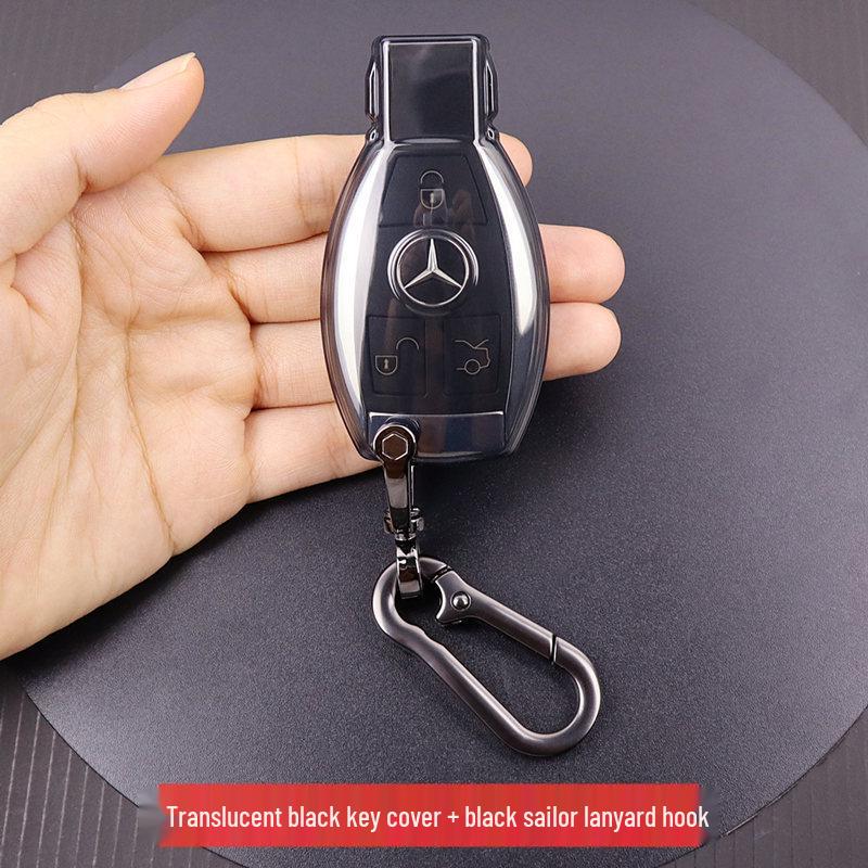 Прозрачный чехол-брелок с полным покрытием для Mercedes-Benz: GLC260, C200L, GLA, GLE320, GLS400, CLA
