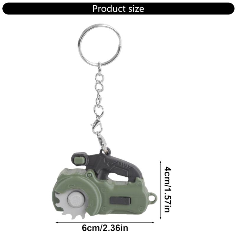 Portable Mini Chainsaw Tool Keychain PLA Key Holder Bag Ornament for Keys or Bags as Handy Companion on the Go
