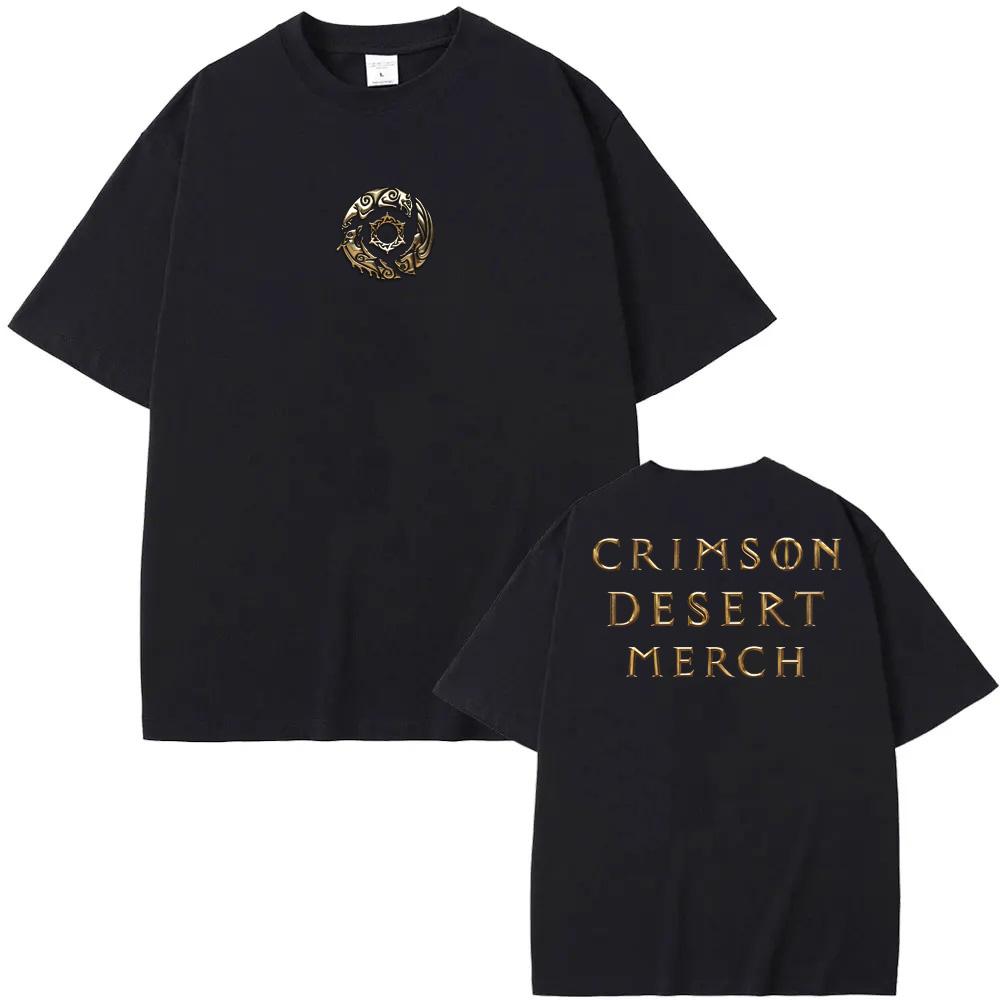 Crimson Desert TEE 2026 Новый Стиль Игровой Футболки с Принтом Action Adventure 100% Хлопок Круглый Вырез Короткий Рукав Топы