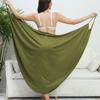 Женская шаль, цельная пляжная юбка нестандартной формы, универсальное однотонное платье на подтяжках