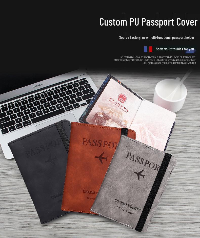 Ретро кожаный держатель для паспорта и органайзер для путешествий: Стильный чехол для хранения документов, посадочных талонов и карт