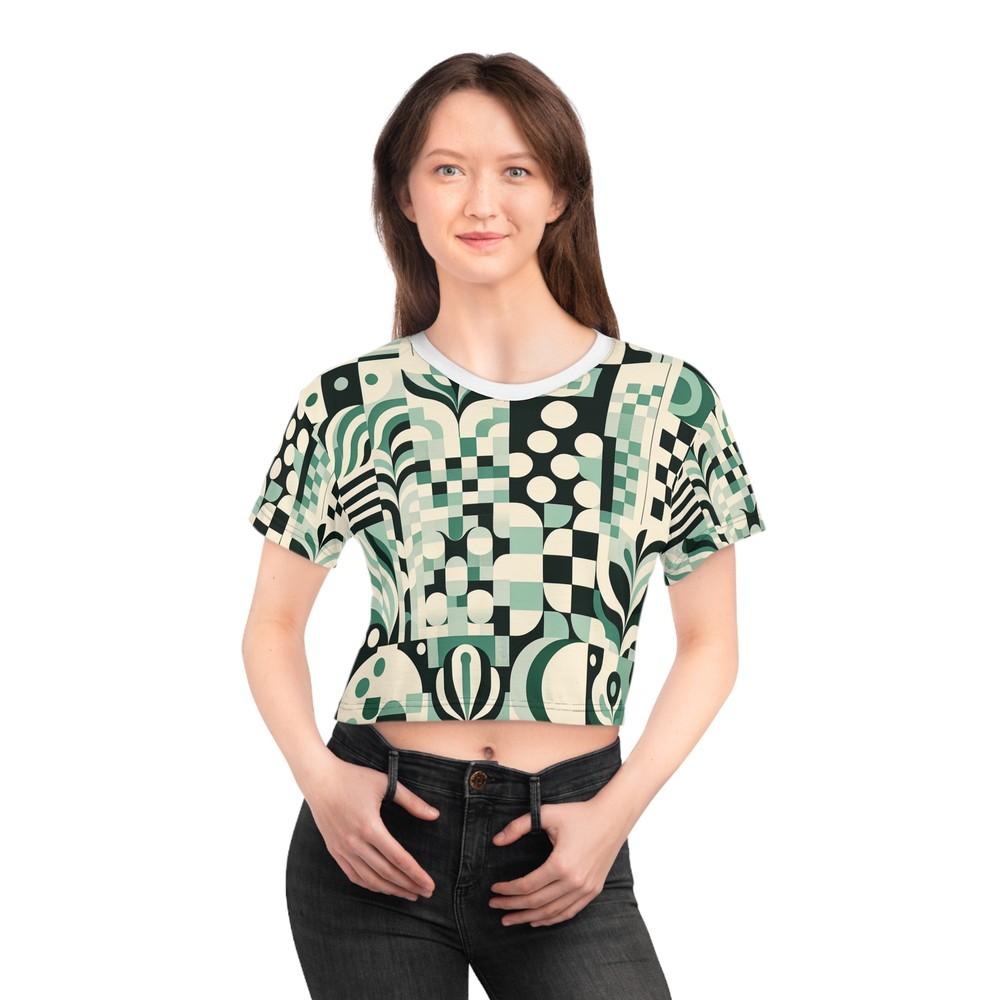 Daria Bellucci Womens Designer Unique Crop T Shirt Tee