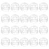 20pcs Foot Switch Toppers, Guitar Pedal Button Caps, Plastic Foot Switch Top Covers for 3/8" Guitar Effect Pedal Buttons, Clear