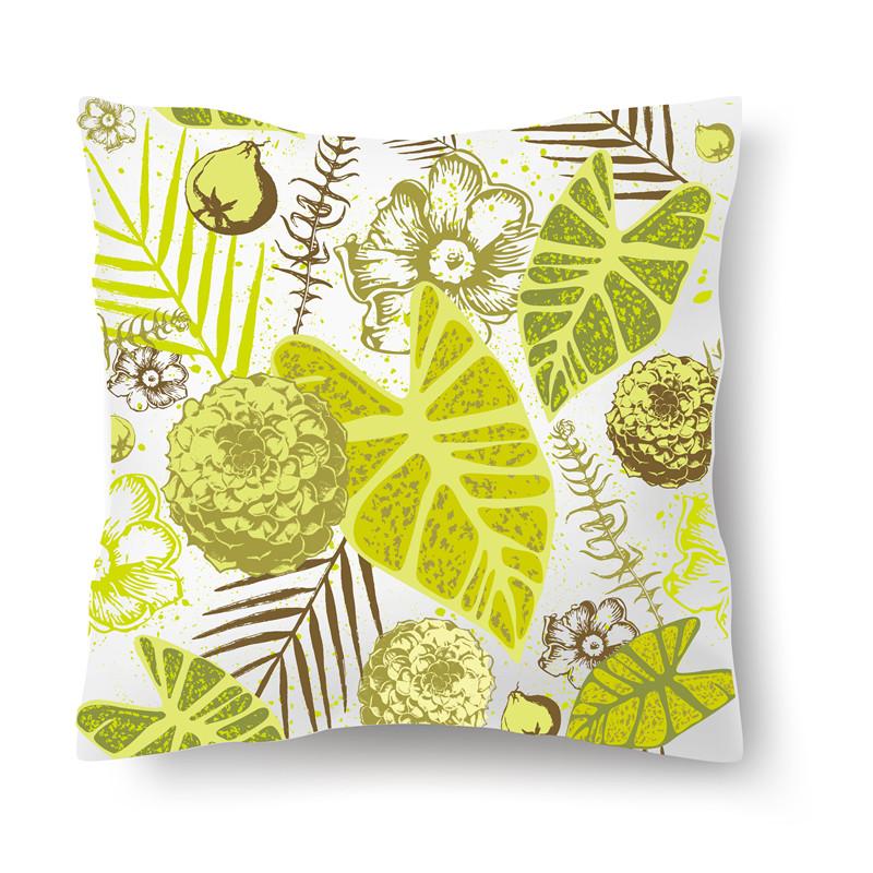 Набор с принтом тропических листьев для дома, гостиной, дивана, спальни, автомобиля, декоративная наволочка