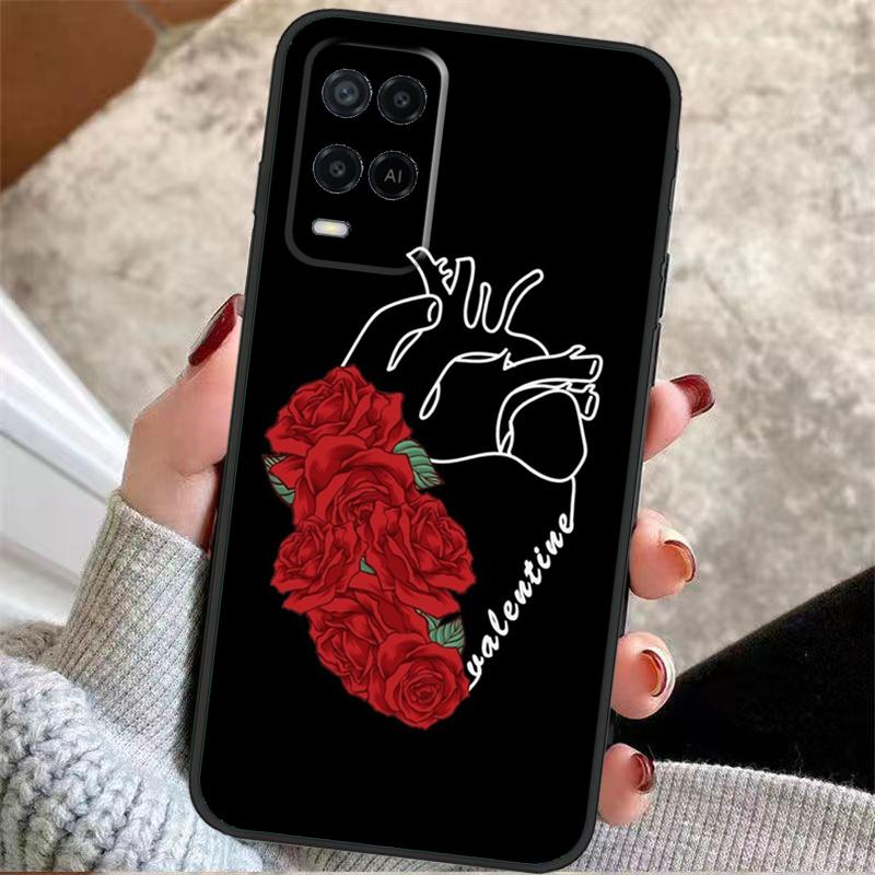 Чехол-анатомия человеческого сердца для Oppo A38 A74 A94 A54 A18 A58 A78 A98 A80 A60 A40 A96 A76 A16 A15 A17 A57 A77 A5 Pro