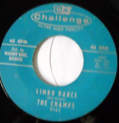 7-дюймовая пластинка CHAMPS Limbo Dance 9162 Challenge 1962 US Rock Б/у